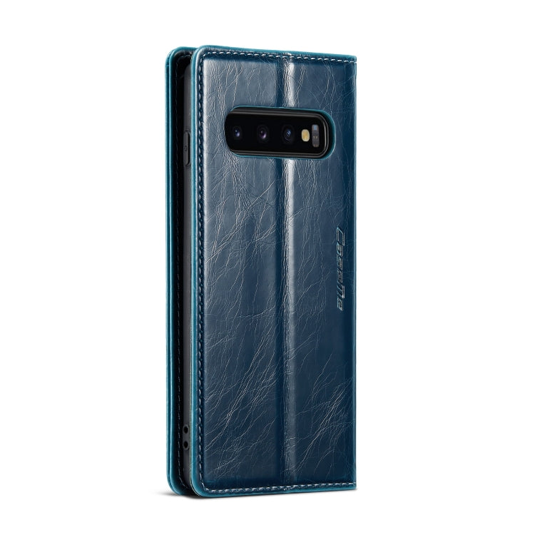 For Samsung Galaxy S10+ CaseMe 003 Crazy Horse Texture Leather Phone Case(Blue) - Galaxy Phone Cases by CaseMe | Online Shopping South Africa | PMC Jewellery | Buy Now Pay Later Mobicred