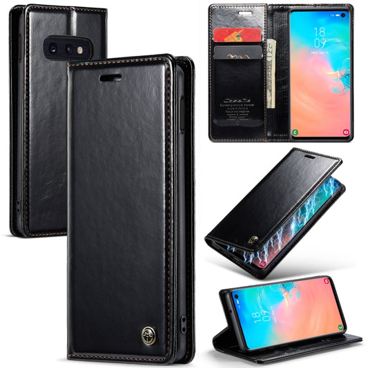 For Samsung Galaxy S10e CaseMe 003 Crazy Horse Texture Leather Phone Case(Black) - Galaxy Phone Cases by CaseMe | Online Shopping South Africa | PMC Jewellery | Buy Now Pay Later Mobicred