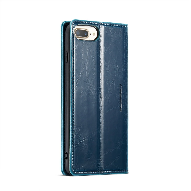 For iPhone 6 Plus/7 Plus/8 Plus CaseMe 003 Crazy Horse Texture Leather Phone Case(Blue) - More iPhone Cases by CaseMe | Online Shopping South Africa | PMC Jewellery | Buy Now Pay Later Mobicred