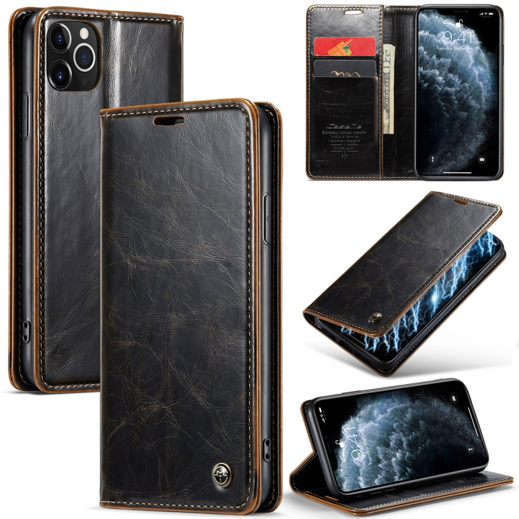 For iPhone 11 Pro CaseMe 003 Crazy Horse Texture Leather Phone Case(Coffee) - iPhone 11 Pro Cases by CaseMe | Online Shopping South Africa | PMC Jewellery | Buy Now Pay Later Mobicred