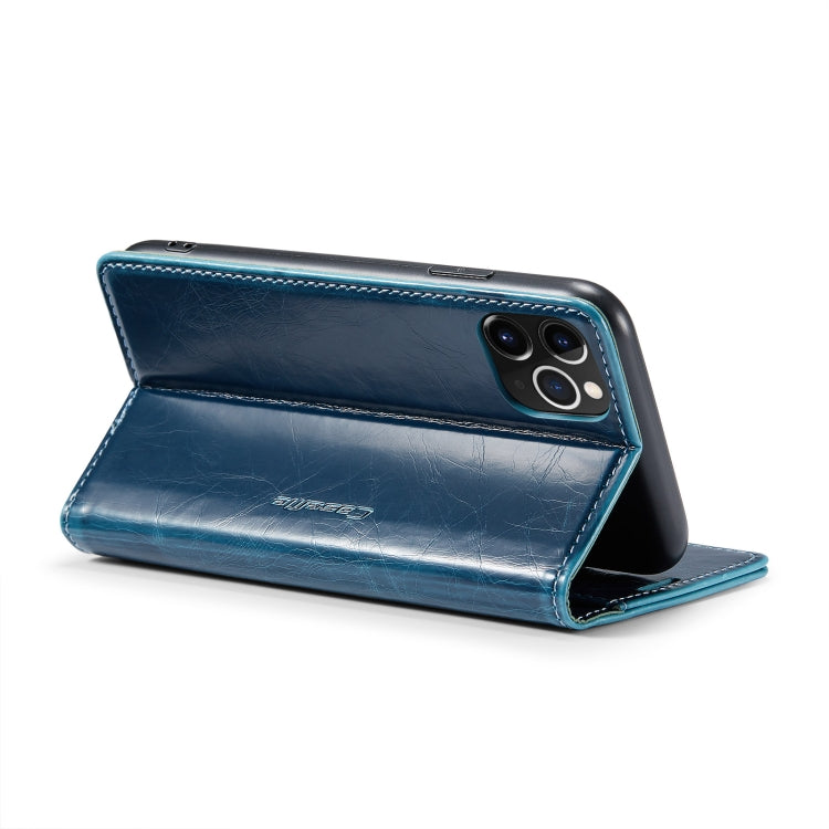 For iPhone 11 Pro Max CaseMe 003 Crazy Horse Texture Leather Phone Case(Blue) - iPhone 11 Pro Max Cases by CaseMe | Online Shopping South Africa | PMC Jewellery | Buy Now Pay Later Mobicred