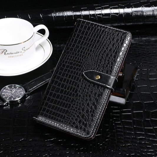 For Blackview BV9800 Pro idewei Crocodile Texture Horizontal Flip Leather Case with Holder & Card Slots & Wallet(Black) - More Brand by idewei | Online Shopping South Africa | PMC Jewellery | Buy Now Pay Later Mobicred