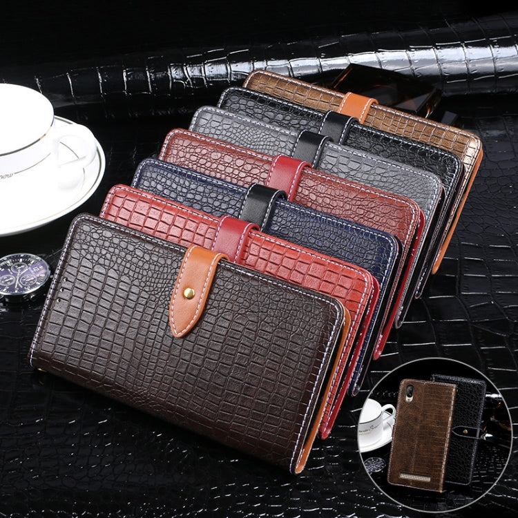 For Doogee X90 idewei Crocodile Texture Horizontal Flip Leather Case with Holder & Card Slots & Wallet(Dark Blue) - free shipping - PMC TechLife - Order now!