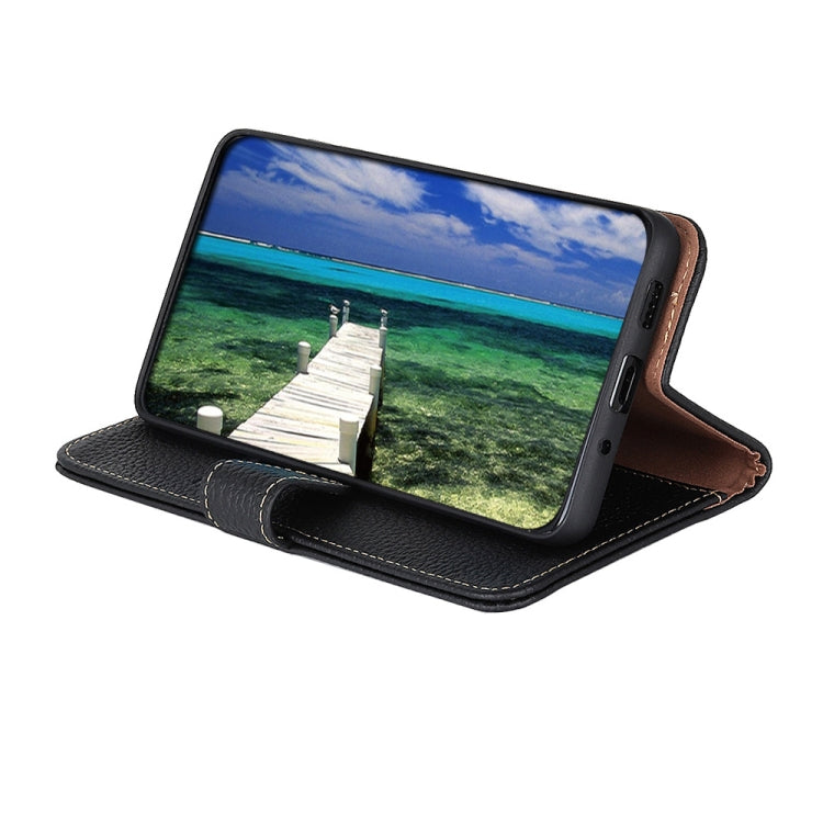 For Nokia X30 5G KHAZNEH Litchi Genuine Leather Phone Case(Black) - Nokia Cases by PMC TechLife | Online Shopping South Africa | PMC TechLife | Buy Now Pay Later Mobicred