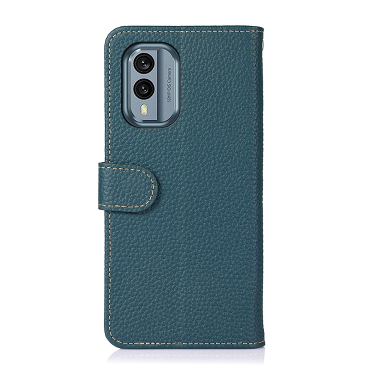 For Nokia X30 5G KHAZNEH Litchi Genuine Leather Phone Case(Green) - Nokia Cases by PMC TechLife | Online Shopping South Africa | PMC TechLife | Buy Now Pay Later Mobicred