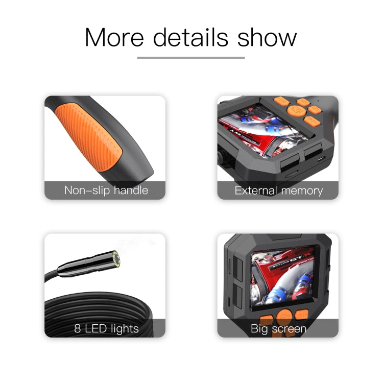 5.5mm P10 2.8 inch HD Handheld Endoscope with LCD Screen, Length:10m -  by PMC TechLife | Online Shopping South Africa | PMC TechLife | Buy Now Pay Later Mobicred