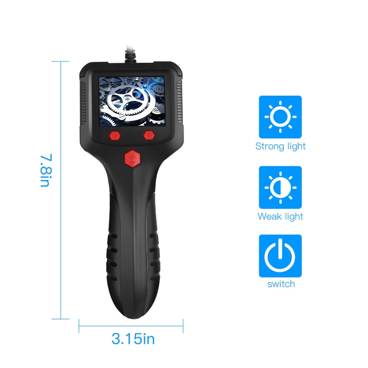 P100 8mm Side 2.4 inch HD Handheld Endoscope Hardlinewith with LCD Screen, Length:30m -  by PMC TechLife | Online Shopping South Africa | PMC TechLife | Buy Now Pay Later Mobicred