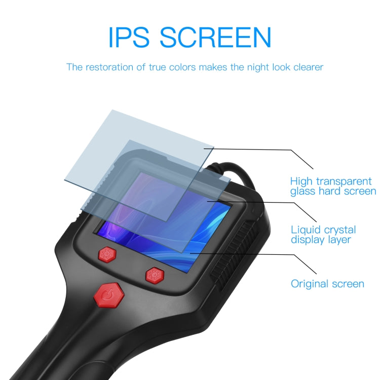 P100 8mm 2.4 inch HD Handheld Endoscope Hardline with LCD Screen, Length:50m -  by PMC TechLife | Online Shopping South Africa | PMC TechLife | Buy Now Pay Later Mobicred