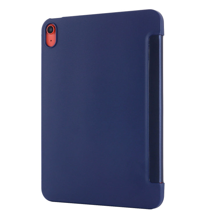 For iPad 10th Gen 10.9 2022 Tri-fold Holder Tablet Leather Case(Dark Blue) - iPad 10th Gen 10.9 Cases by PMC Jewellery | Online Shopping South Africa | PMC Jewellery