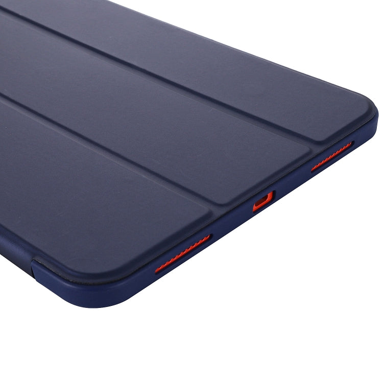 For iPad 10th Gen 10.9 2022 Tri-fold Holder Tablet Leather Case(Dark Blue) - iPad 10th Gen 10.9 Cases by PMC Jewellery | Online Shopping South Africa | PMC Jewellery