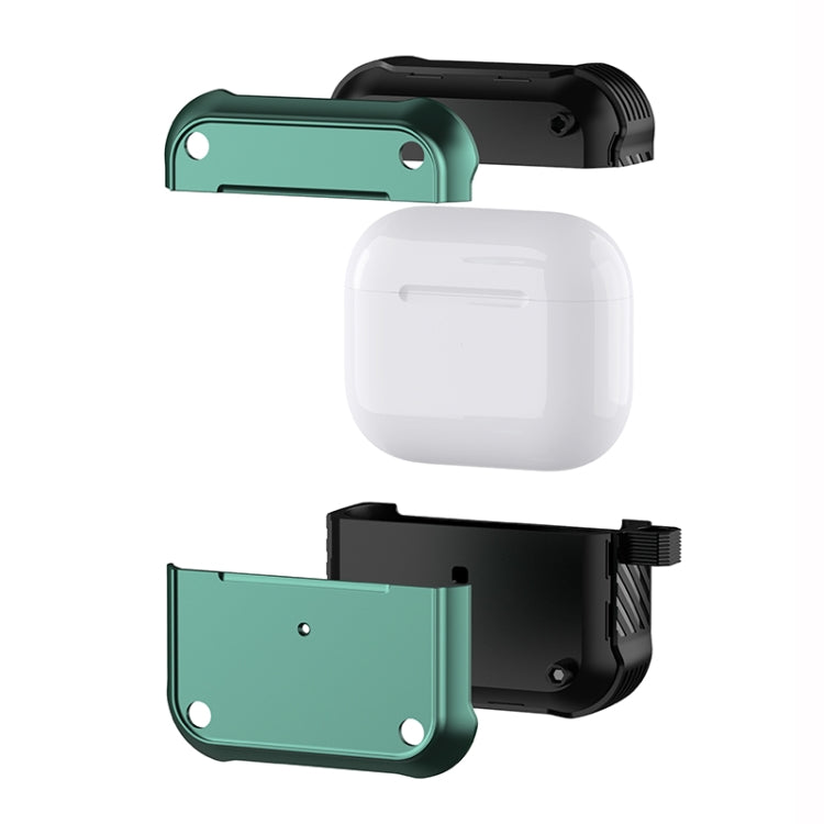 For  AirPods 3 Wing TPU + PC Shockproof Earphone Protective Case(Black Purple) - free shipping - PMC Jewellery - Order now!