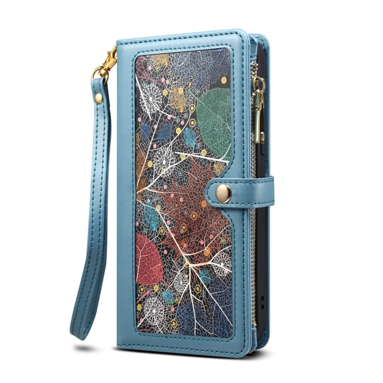 For Google Pixel 6a ESEBLE Star Series Lanyard Zipper Wallet RFID Leather Case(Blue) - Google Cases by ESEBLE | Online Shopping South Africa | PMC TechLife | Buy Now Pay Later Mobicred