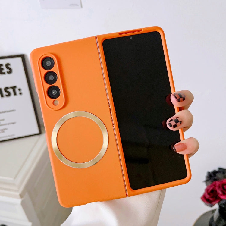 For Samsung Galaxy Z Fold4 Skin Feel MagSafe Magnetic Phone Case(Orange) - Galaxy Z Fold4 5G Cases by PMC TechLife | Online Shopping South Africa | PMC TechLife