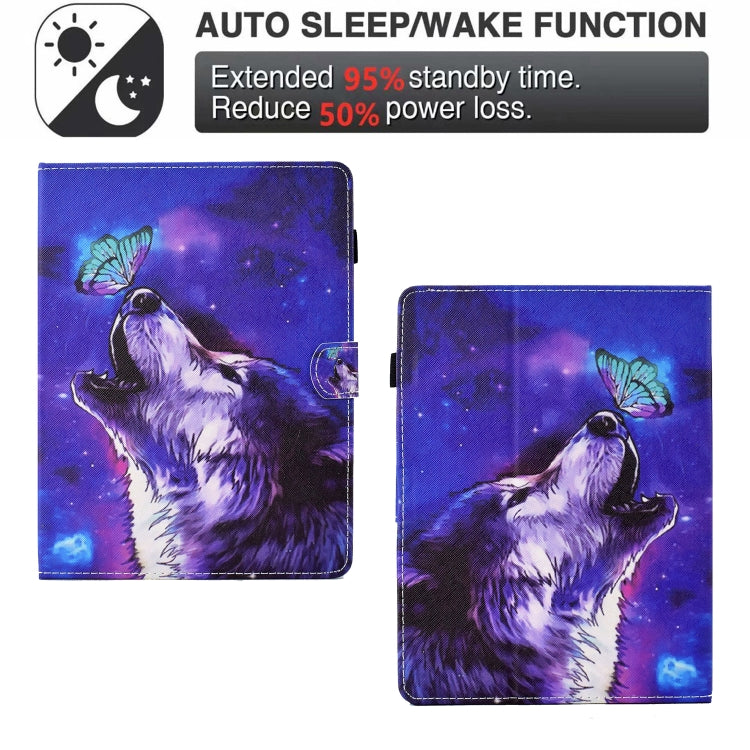 For 10 inch Tablet Electric Pressed TPU Leather Tablet Case(Butterfly Wolf) - 10 - 11 inch by PMC TechLife | Online Shopping South Africa | PMC TechLife | Buy Now Pay Later Mobicred