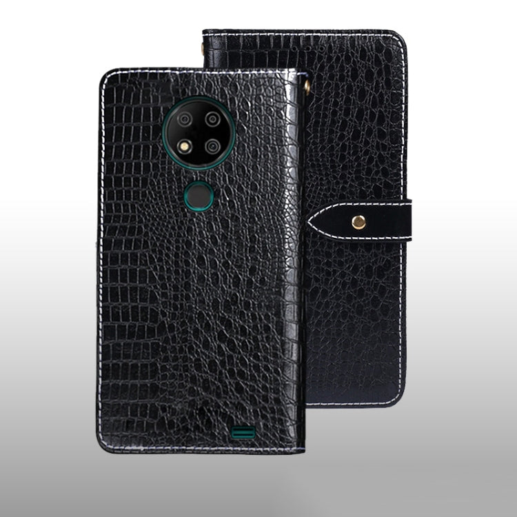 For Oukitel C19 Pro idewei Crocodile Texture Leather Phone Case(Black) - More Brand by idewei | Online Shopping South Africa | PMC Jewellery | Buy Now Pay Later Mobicred