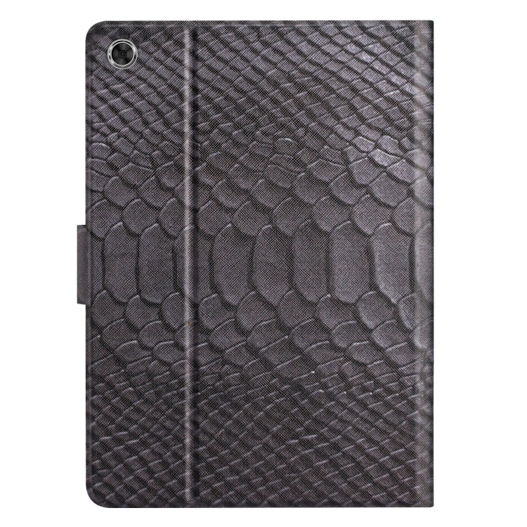 For Lenovo Tab M10 3rd Gen Solid Color Crocodile Texture Leather Smart Tablet Case(Black) - Lenovo by PMC TechLife | Online Shopping South Africa | PMC TechLife | Buy Now Pay Later Mobicred
