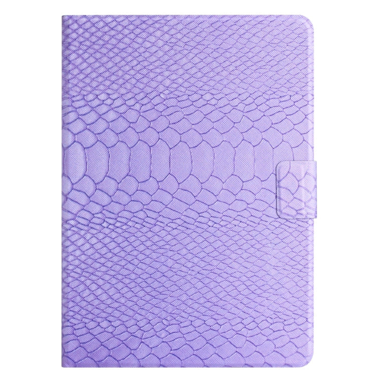 For Lenovo Tab M10 3rd Gen Solid Color Crocodile Texture Leather Smart Tablet Case(Purple) - Lenovo by PMC TechLife | Online Shopping South Africa | PMC TechLife | Buy Now Pay Later Mobicred