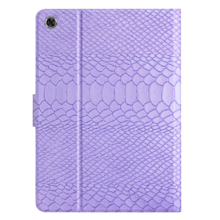 For Lenovo Tab M10 3rd Gen Solid Color Crocodile Texture Leather Smart Tablet Case(Purple) - Lenovo by PMC TechLife | Online Shopping South Africa | PMC TechLife | Buy Now Pay Later Mobicred
