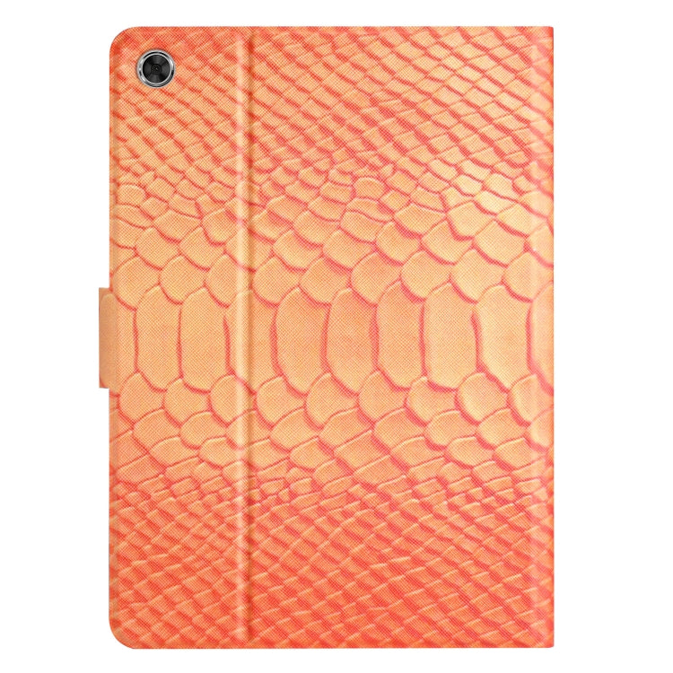 For Lenovo Tab M10 Plus 10.6 3rd Gen 2022 Solid Color Crocodile Texture Leather Smart Tablet Case(Orange) - Lenovo by PMC TechLife | Online Shopping South Africa | PMC TechLife | Buy Now Pay Later Mobicred