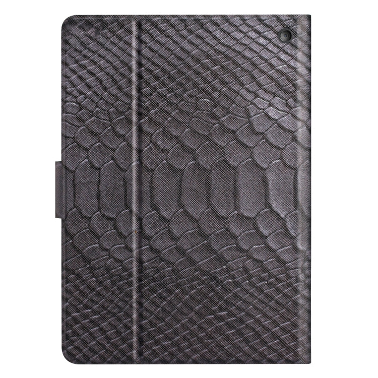 For Amazon Kindle Fire HD 10 2021 Solid Color Crocodile Texture Leather Smart Tablet Case(Black) - Amazon by PMC TechLife | Online Shopping South Africa | PMC TechLife | Buy Now Pay Later Mobicred
