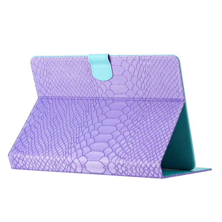 For 10 inch Tablets Solid Color Crocodile Texture Leather Tablet Case(Purple) - Others by PMC TechLife | Online Shopping South Africa | PMC TechLife | Buy Now Pay Later Mobicred
