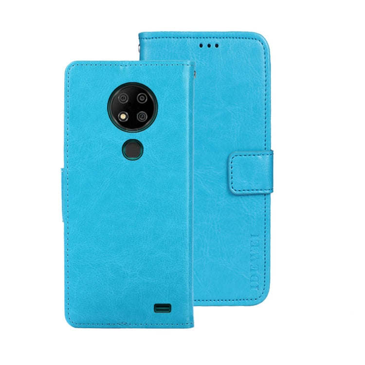 For Oukitel C19 Pro idewei Crazy Horse Texture Leather Phone Case(Sky Blue) - More Brand by idewei | Online Shopping South Africa | PMC Jewellery | Buy Now Pay Later Mobicred