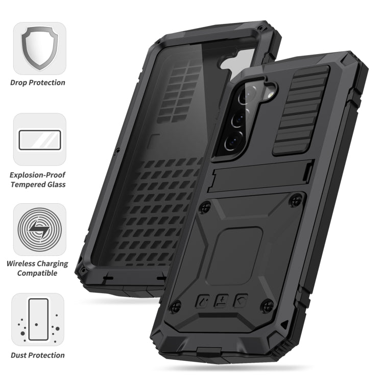 For Samsung Galaxy S23 5G R-JUST Life Waterproof Dustproof Shockproof Phone Case(Black) - free shipping - PMC TechLife - Order now!