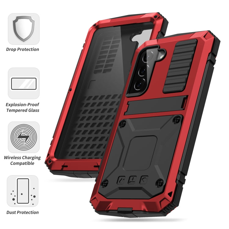 For Samsung Galaxy S23+ 5G R-JUST Life Waterproof Dustproof Shockproof Phone Case(Red) - Galaxy S23+ 5G Cases by R-JUST | Online Shopping South Africa | PMC Jewellery | Buy Now Pay Later Mobicred