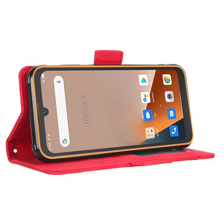 For Blackview BV5200 Skin Feel Calf Texture Card Slots Leather Phone Case(Red) - More Brand by PMC Jewellery | Online Shopping South Africa | PMC Jewellery | Buy Now Pay Later Mobicred