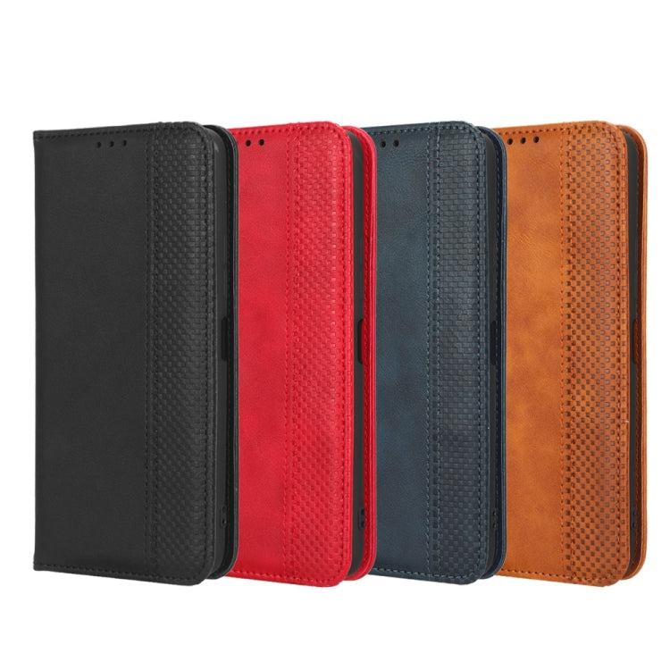 For Blackview BV5200 Magnetic Buckle Retro Texture Leather Phone Case(Blue) - More Brand by PMC TechLife | Online Shopping South Africa | PMC TechLife | Buy Now Pay Later Mobicred