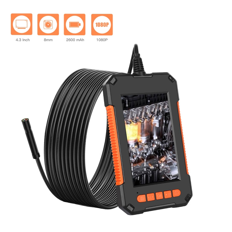 P40 8mm HD Waterproof Portable Integrated Hand-held Vertical Screen Industry Endoscope, Length:10m(Hardwire) -  by PMC Jewellery | Online Shopping South Africa | PMC Jewellery | Buy Now Pay Later Mobicred