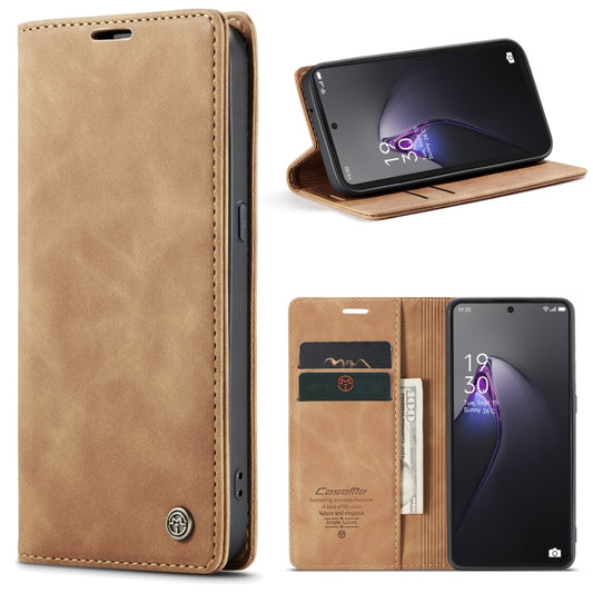 For OPPO Reno8 Pro 5G Global CaseMe 013 Multifunctional Horizontal Flip Leather Phone Case(Brown) - OPPO Cases by CaseMe | Online Shopping South Africa | PMC Jewellery | Buy Now Pay Later Mobicred