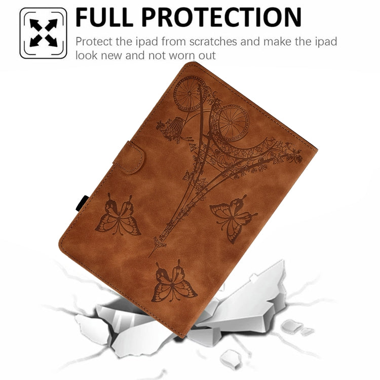For 8 inch Tablets Tower Embossed Leather Tablet Case(Brown) - Others by PMC TechLife | Online Shopping South Africa | PMC TechLife | Buy Now Pay Later Mobicred