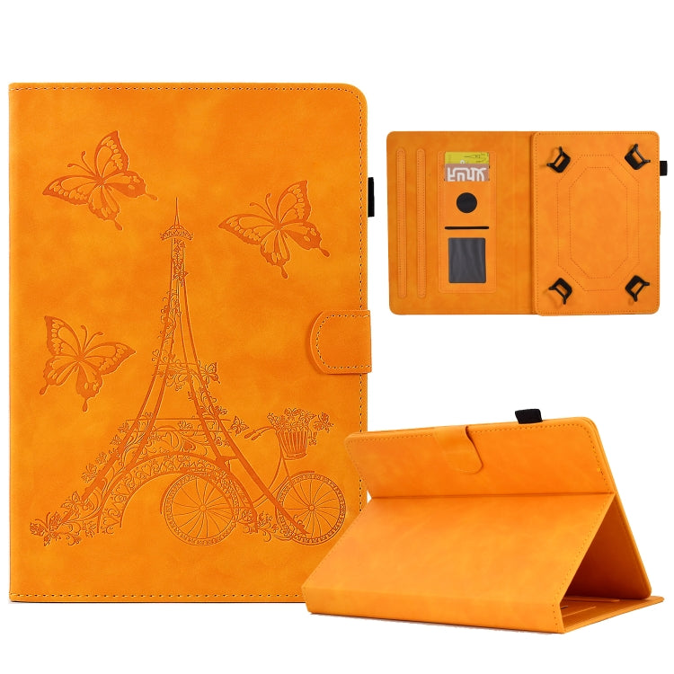 For 8 inch Tablets Tower Embossed Leather Tablet Case(Khaki) - Others by PMC TechLife | Online Shopping South Africa | PMC TechLife | Buy Now Pay Later Mobicred