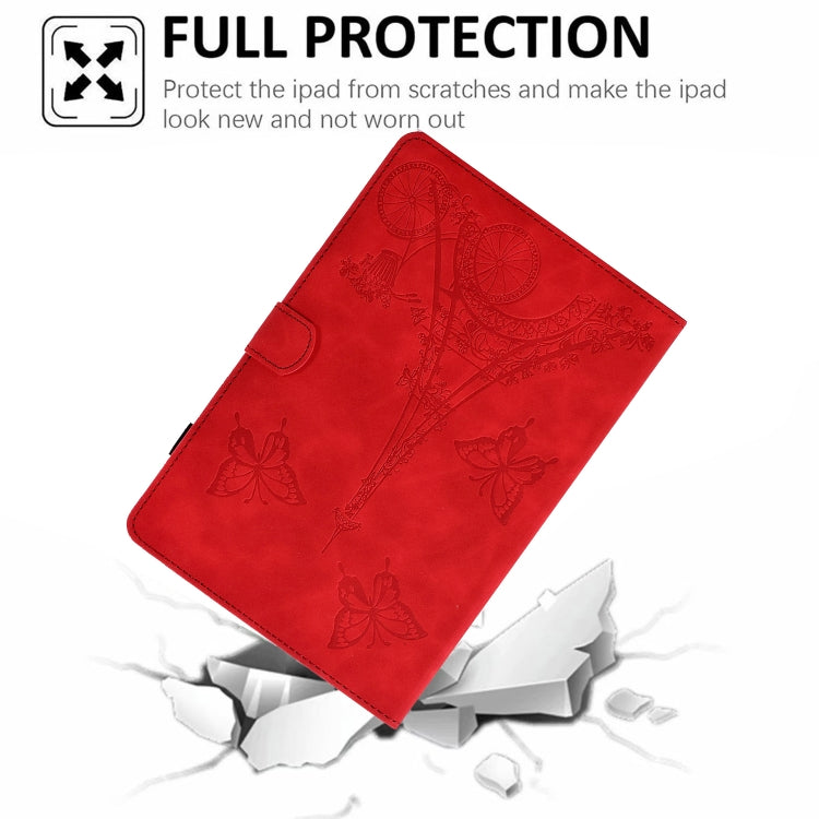 For Huawei MatePad T 10s Tower Embossed Leather Tablet Case(Red) - Huawei by PMC TechLife | Online Shopping South Africa | PMC TechLife | Buy Now Pay Later Mobicred