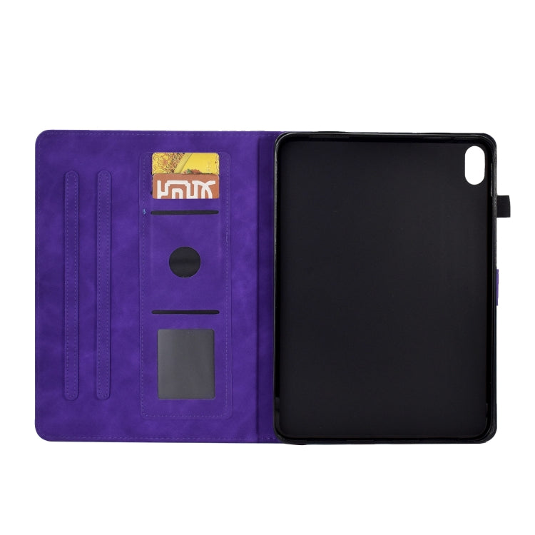 For Lenovo Tab P11 Tower Embossed Leather Smart Tablet Case(Purple) - Lenovo by PMC TechLife | Online Shopping South Africa | PMC TechLife | Buy Now Pay Later Mobicred