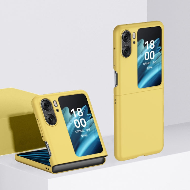 For OPPO Find N2 Flip Skin Feel PC Phone Case(Yellow) - Find N2 Flip Cases by PMC Jewellery | Online Shopping South Africa | PMC Jewellery | Buy Now Pay Later Mobicred