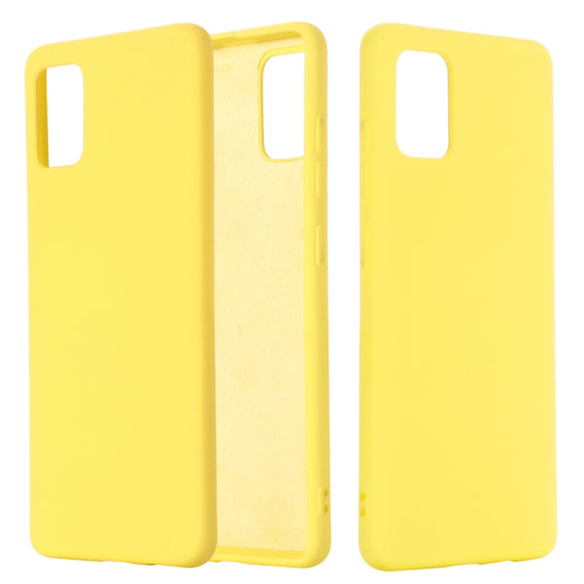 For Galaxy A31 Solid Color Liquid Silicone Dropproof Full Coverage Protective Case(Yellow) - Galaxy Phone Cases by PMC Jewellery | Online Shopping South Africa | PMC Jewellery