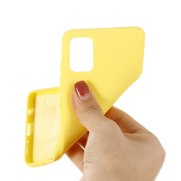 For Galaxy A31 Solid Color Liquid Silicone Dropproof Full Coverage Protective Case(Yellow) - Galaxy Phone Cases by PMC TechLife | Online Shopping South Africa | PMC TechLife