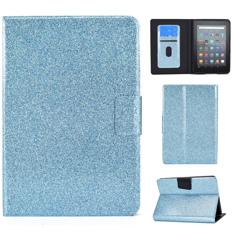 For Amazon Kindle Youth Version 2022 Varnish Glitter Powder Smart Leather Tablet Case(Blue) - Amazon by PMC TechLife | Online Shopping South Africa | PMC TechLife | Buy Now Pay Later Mobicred