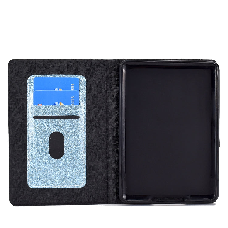 For Amazon Kindle Youth Version 2022 Varnish Glitter Powder Smart Leather Tablet Case(Blue) - Amazon by PMC TechLife | Online Shopping South Africa | PMC TechLife | Buy Now Pay Later Mobicred