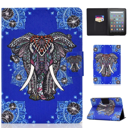 For Amazon Kindle Youth Version 2022 Voltage Colored Drawing Smart Leather Tablet Case(Elephant) - Amazon by PMC Jewellery | Online Shopping South Africa | PMC Jewellery | Buy Now Pay Later Mobicred