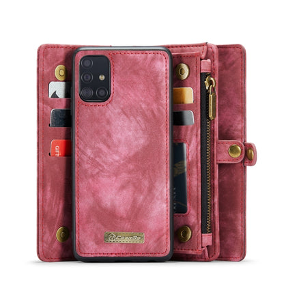 For Galaxy A71 4G CaseMe-008 Detachable Multifunctional Horizontal Flip Leather Case with Card Slot & Holder & Zipper Wallet & Photo Frame(Red) - Galaxy Phone Cases by CaseMe | Online Shopping South Africa | PMC Jewellery | Buy Now Pay Later Mobicred