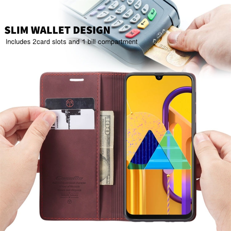 For Galaxy M30S / M21 CaseMe-013 Multifunctional Horizontal Flip Leather Case with Card Slot & Holder & Wallet(Wine Red) - Galaxy Phone Cases by CaseMe | Online Shopping South Africa | PMC Jewellery | Buy Now Pay Later Mobicred