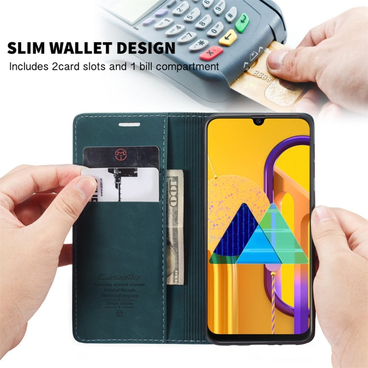 For Galaxy M30S / M21 CaseMe-013 Multifunctional Horizontal Flip Leather Case with Card Slot & Holder & Wallet(Blue) - Galaxy Phone Cases by CaseMe | Online Shopping South Africa | PMC Jewellery | Buy Now Pay Later Mobicred