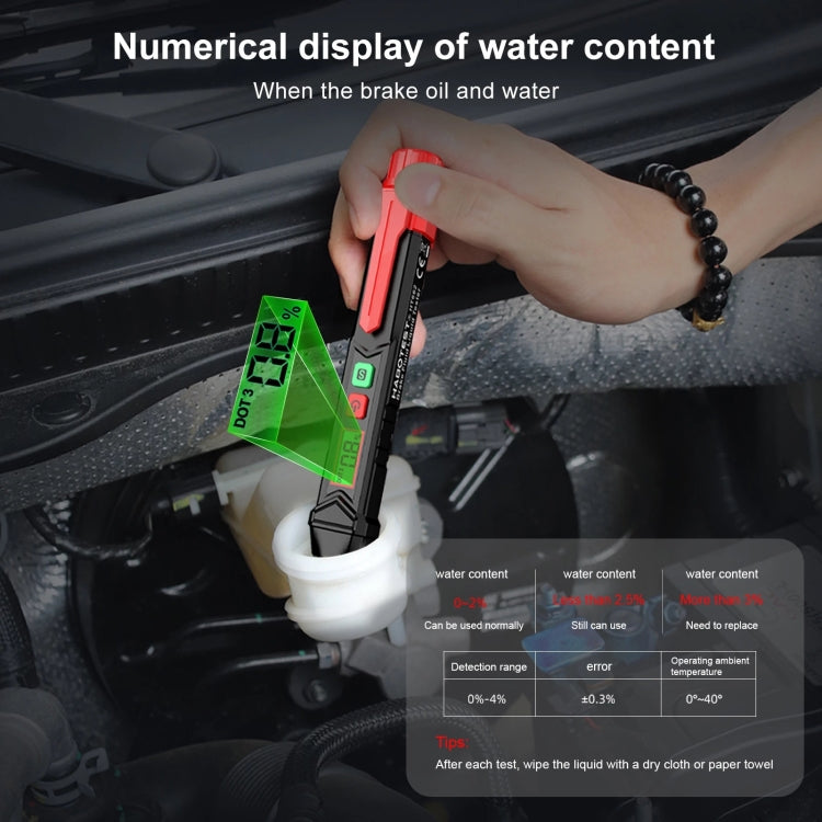 HABOTEST HT662 Car Motorcycle Brake Fluid Test Pen - Electronic Test by HABOTEST | Online Shopping South Africa | PMC TechLife | Buy Now Pay Later Mobicred