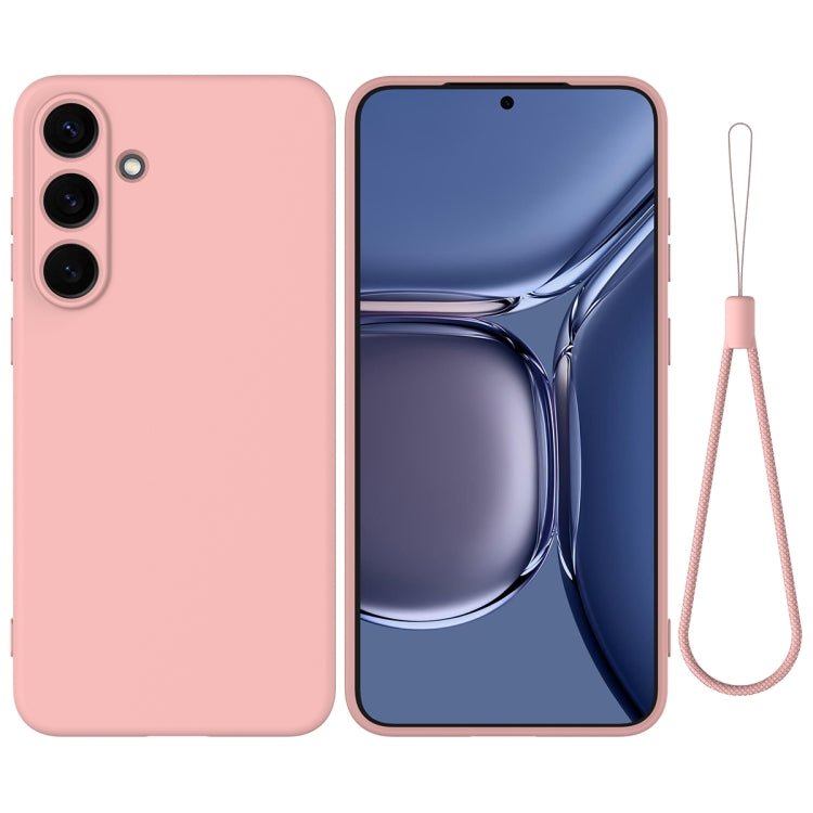 For Samsung Galaxy S25+ 5G Color Liquid Silicone Phone Case(Pink) - Galaxy S25+ 5G Cases by PMC Jewellery | Online Shopping South Africa | PMC Jewellery | Buy Now Pay Later Mobicred