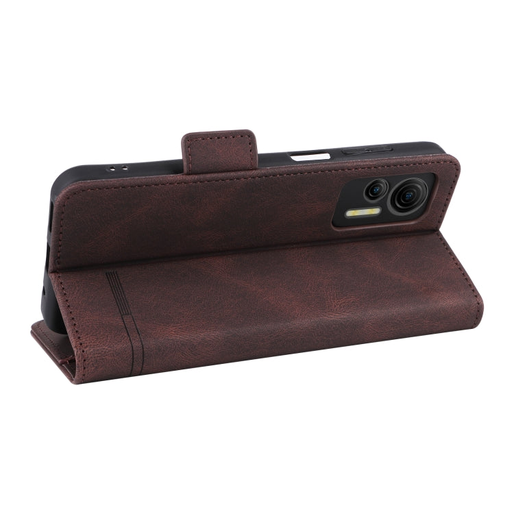 For Ulefone Note 14 Magnetic Clasp Leather Phone Case(Brown) - Ulefone Cases by PMC Jewellery | Online Shopping South Africa | PMC Jewellery | Buy Now Pay Later Mobicred