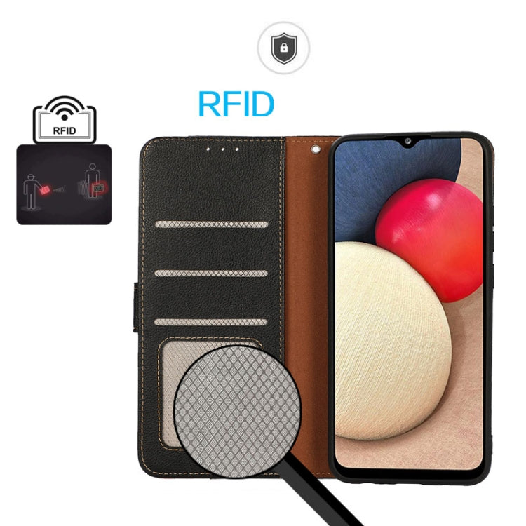 For Xiaomi Redmi Note 13 4G KHAZNEH Litchi Texture Leather RFID Phone Case(Black) - Note 13 Cases by PMC TechLife | Online Shopping South Africa | PMC TechLife | Buy Now Pay Later Mobicred