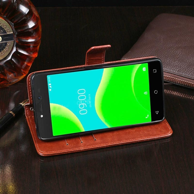 For Wiko Y50 idewei Crazy Horse Texture Horizontal Flip Leather Case with Holder & Card Slots & Wallet(Brown) - Wiko by idewei | Online Shopping South Africa | PMC Jewellery | Buy Now Pay Later Mobicred